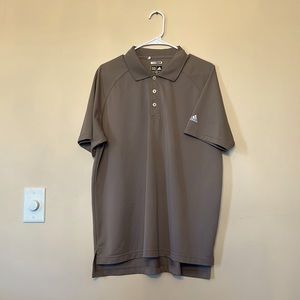 Grey/Tan CLIMALITE Adidas Medium Golf Polo